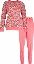 Medaillon Dames Pyjama Set – Paisley print - 100% Gekamde Katoen - Roze - Maat XXL