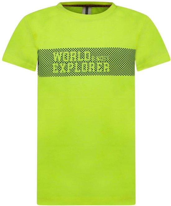 T-shirt garçon B.Nosy avec imprimé World Explorer Safety Yellow