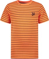 T-shirt rayé garçon TYGO & vito Orange fluo Clownfish