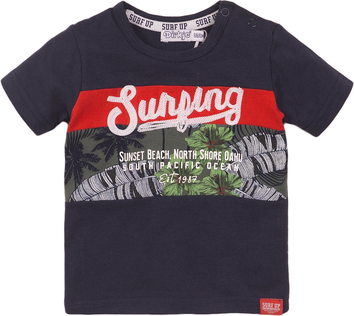Dirkje - Jongens - T-shirt Surfing - maat 68