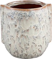 PTMD Pot de Fleurs Loiky - 15x13x15 cm - Céramique - Crème