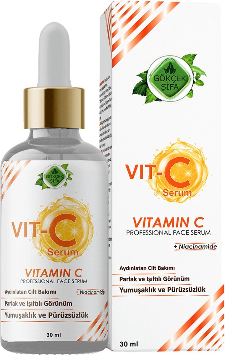 Vitamine C Serum - Professioneel Gezichtsserum - 30 ml - Speciale formule rijk aan antioxidanten en vitamine C die de huid onmiddellijk verheldert - Face Serum