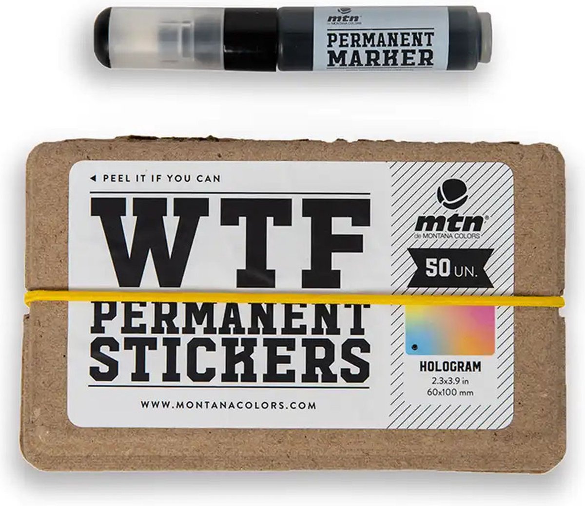 MTN WTF Hologram sticker set - 10 x 6 cm