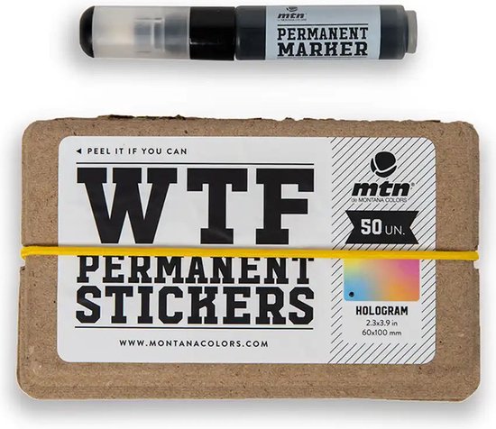 MTN WTF Hologram sticker set - 10 x 6 cm
