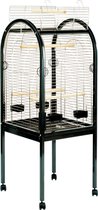 Duvo+ Papegaaienkooi Junior Chrome - Zwart - 130 x 55 x 55 cm