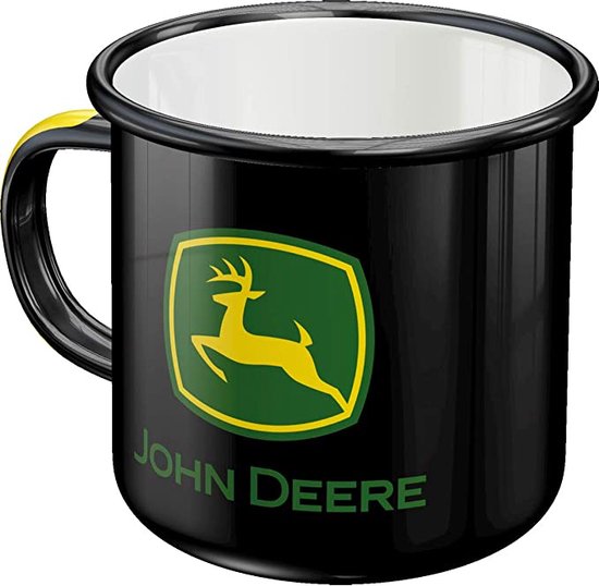 John Deere Black. Emaille Drinkbeker Nostalgic Art 0,36 l,