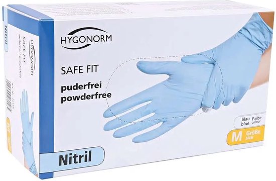 Gant Nitrile Examination Gloves100 Pièces Bleu Safe Care Large