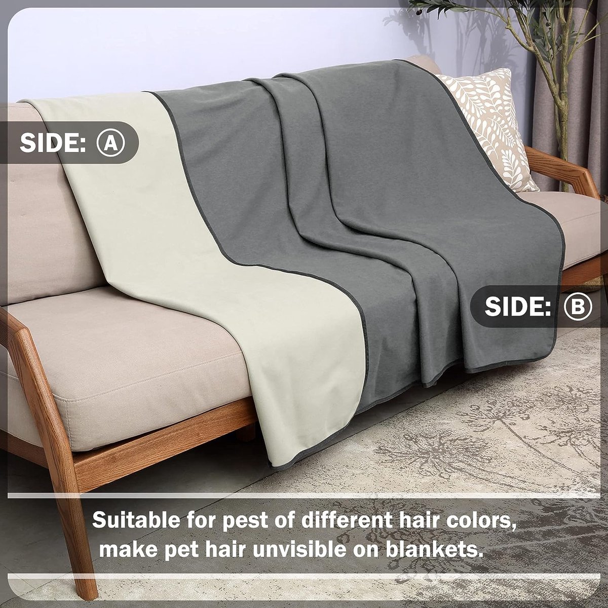 VanderHOME Effen Kleur Bankovertrek Met Franjes - Chenille Bankdeken 230 X 380 Cm Kaki