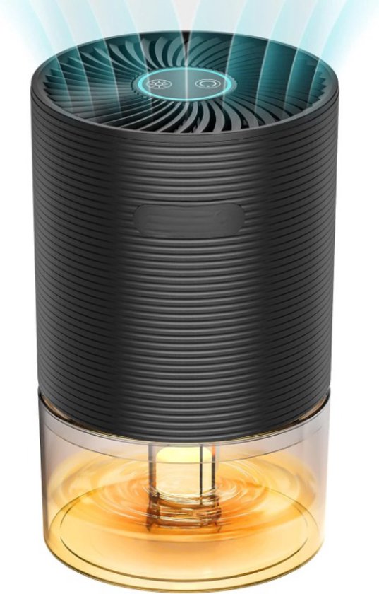 Foto: Luchtontvochtiger slaapkamer en badkamer en woonkamer en kelder ontvochtiger 750ml dehumidifier stil 7 kleuren zwart