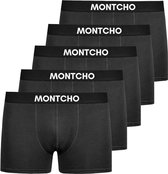 MONTCHO - Essence Series - Boxershort Heren - Onderbroeken heren - Boxershorts - Heren ondergoed - 5 Pack - Antraciet - Heren - Maat XXL