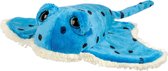 Suki Gifts pluche Pijlstaart Rog knuffeldier - cute eyes - blauw - 37 cm - Hoge kwaliteit