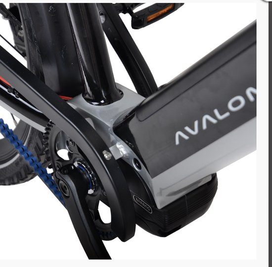 Avalon Elektrische fiets - sportief ontwerp - zwart-zilver - 49 cm - onderhoudsvrije riemaandrijving