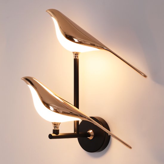 Origami-effect LED wandlamp in de vorm van een vliegende vogel