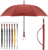 Paraplu, stokscherm, stormvast, automatisch open, windbestendig, XXL, groot en stabiel, voor 2 personen, dames en heren, golfparaplu, reis-golfparaplu, 123 cm diameter, elegant, het origineel
