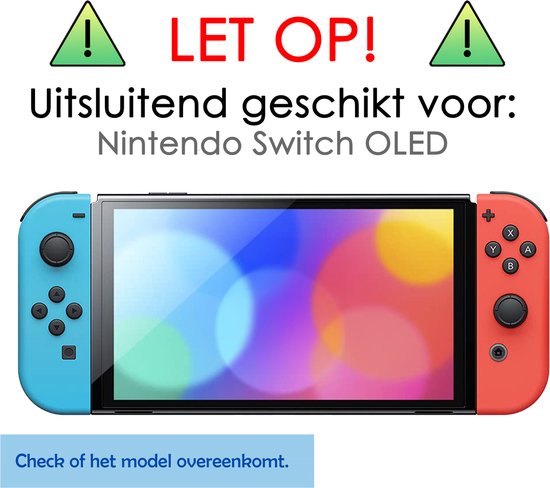Étui pour Nintendo Switch OLED avec protecteur d'écran - Étui Nintendo Switch OLED à couverture rigide Accessoires de vêtements pour bébé - Blauw