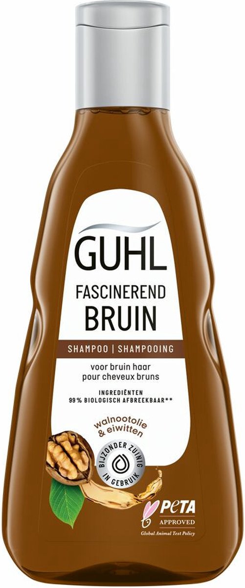 Guhl Shampoo Fascinerend Bruin - 4 x 250 ml - Voordeelverpakking