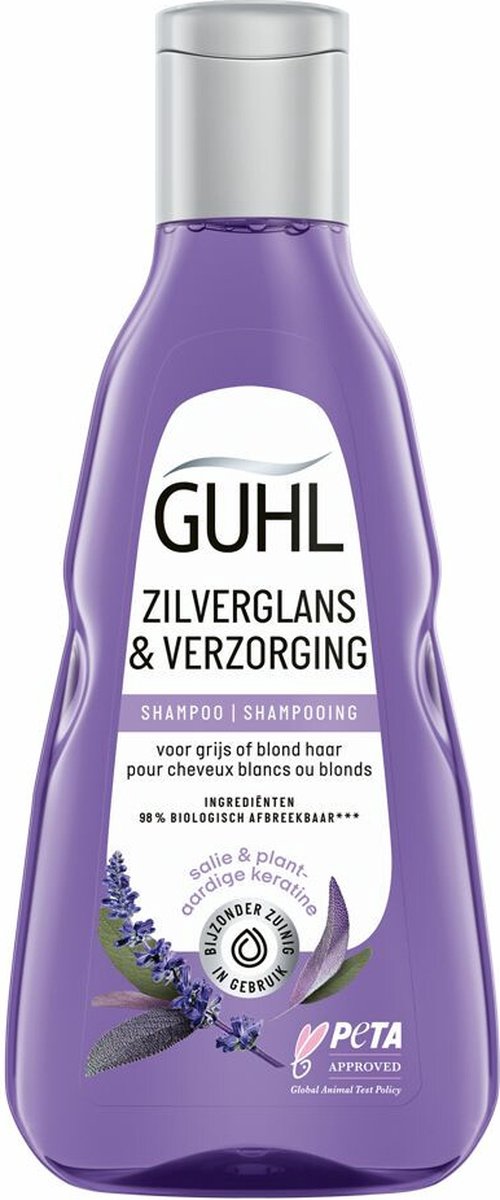 Guhl Zilverglans & Verzorging Shampoo - 4 x 250 ml - Voordeelverpakking