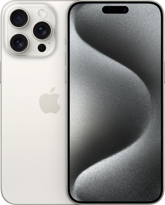 Apple iPhone 15 Pro Max 1TB Wit Titanium – Titanium Behuizing, 6,7″ ProMotion Display, 48MP Camera, USB-C, Waterbestendig