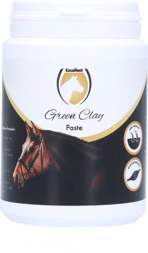 Excellent Groene Klei pasta - Ter ondersteuning van het herstellend vermogen van de huid - Geschikt voor paarden - 250 Gram - Holland Animal Care