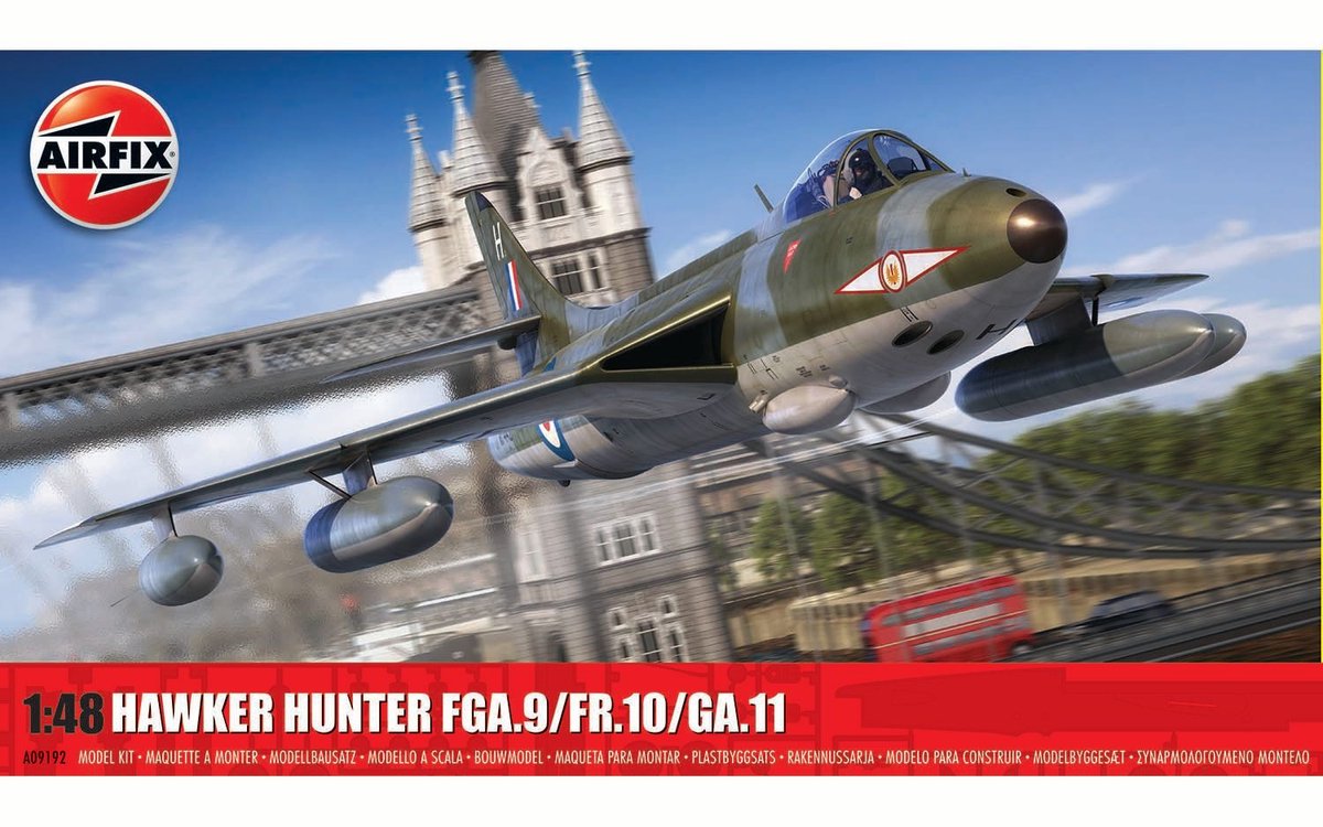 Airfix Modelbouwpakket Militaire voertuigen - 09192 Hawker Hunter FGA.9/FR.10/GA.11 Plastic - 1:48 - Modelbouw
