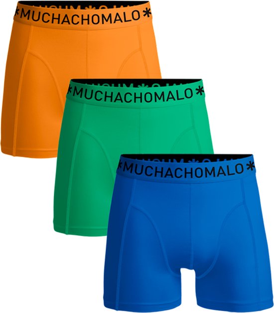 Muchachomalo boxershorts - heren boxers normale lengte (3-pack) - Solid - Maat: 3XL