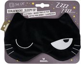 Slaapmasker - Ed The Cat - Zwart - 19,5cmx12cm - Gratis Verzonden