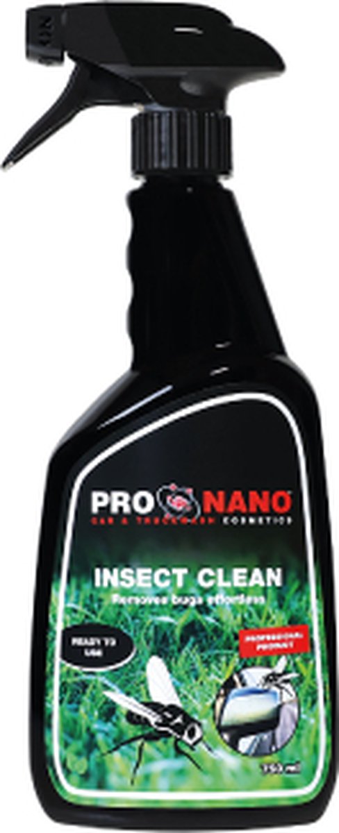 ProNano | Pro Nano Insect Clean 750ml | Ready to use | Nano Technologie | Insect Clean is een product geschikt voor het verwijderen van insecten van de carrosserie en ruiten.