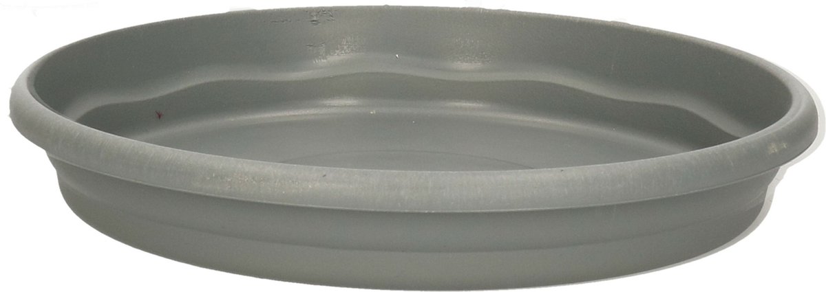 Hega Hogar Opvangschaal/onderschaal voor bloempot/plantenpot - Flori - lichtgrijs - Dia 22 cm