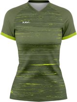 Xavi Performance dames t-shirt Groen V-hals 3XL