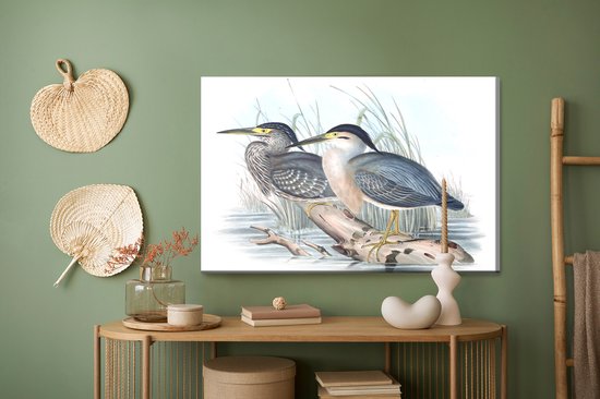 Painting King - Tableau sur toile Vogels au-dessus de l' Water - 90 x 60 cm