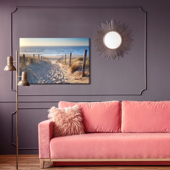 Painting King - Tableau sur toile Plage, Mer du Nord - 90 x 60 cm