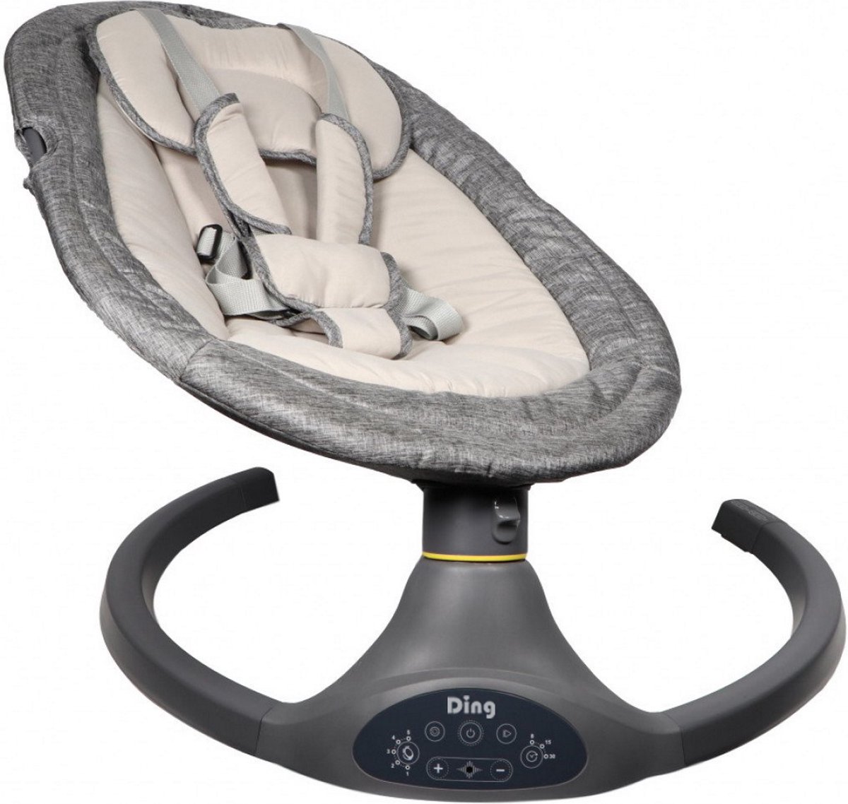 Ding Hugg Swing Babyschommel - Grijs - Draaibare babyswing - Met Muziek en Bluetooth — afbeelding 10