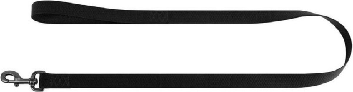 WAUDOG Waterproof Hondenlijn / Hondenriem - Collartex - Zwart - Breedte: 2,5 cm - Lengte: 122 cm