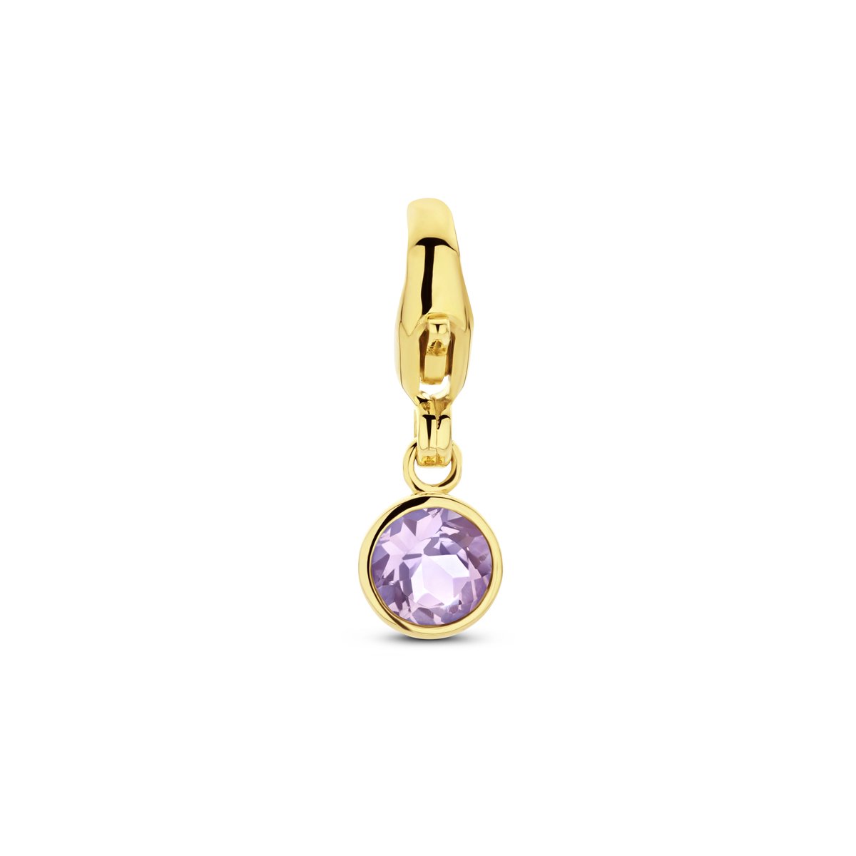14K geelgoud slotbedel met geboortesteen licht amethist juni 4028174