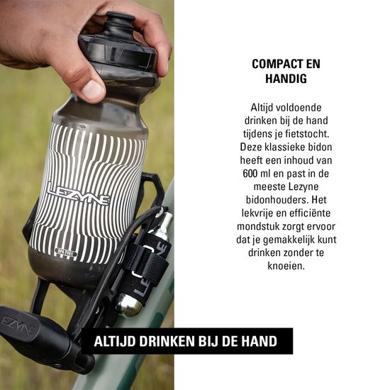 LEZYNE FLOW BOTTLE 600ML SMOKE GREY — afbeelding 4