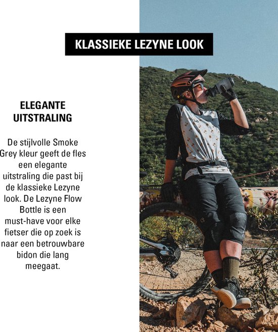 LEZYNE FLOW BOTTLE 600ML SMOKE GREY — afbeelding 5