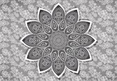 Fotobehang - Vlies Behang - Vintage Mandala en Bloemen Patroon - 368 x 280 cm