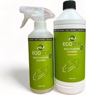 Ecodor EcoClean - 3 in 1 Allesreiniger - Voordeel Pakket - 500 ml sprayflacon Kant-en-Klaar product + 1 liter 1 op 5 Concentraat - Vegan - Ecologisch - Ongeparfumeerd