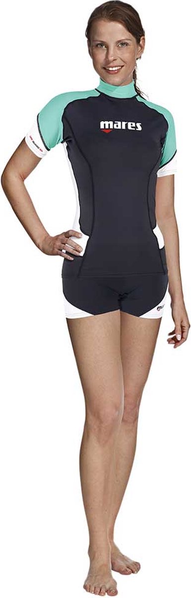 Mares Rash Guard Trilastic She Dives Rashguard Met Korte Mouwen Voor Dames Zwart M Vrouw