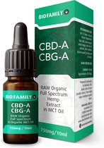 Bio Family Organic 7,5% - 750mg CBG-A & CBD-A Raw Complete Full Spectrum Extract