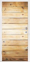 Deursticker Vloer - Hout - Plank - 95x215 cm - Deurposter