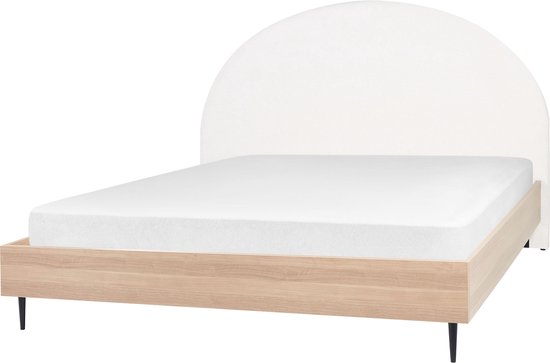 MILLAY - Bed - Wit - 180 x 200 cm - Stof
