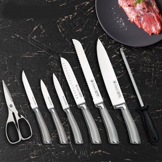 Ensemble de couteaux avec bloc-couteaux bloc-couteaux de cuisine bloc- couteau de chef