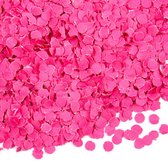100 gram papier confetti rond 1cm roze - PAPIER - Festival verjaardag themafeest party fun feest