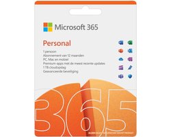 Microsoft 365 Personal - Office voor 1 gebruiker  – NL – 1 jaar abonnement - download