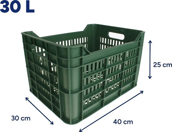 AMIGO Fietskrat 30 Liter - 100% Gerecycled Kunststof - Mintgroen van AMIGO — afbeelding 2