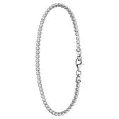Lucardi Dames Zilveren armband zirkonia - Armband - 925 Zilver - Zilverkleurig - 19 cm