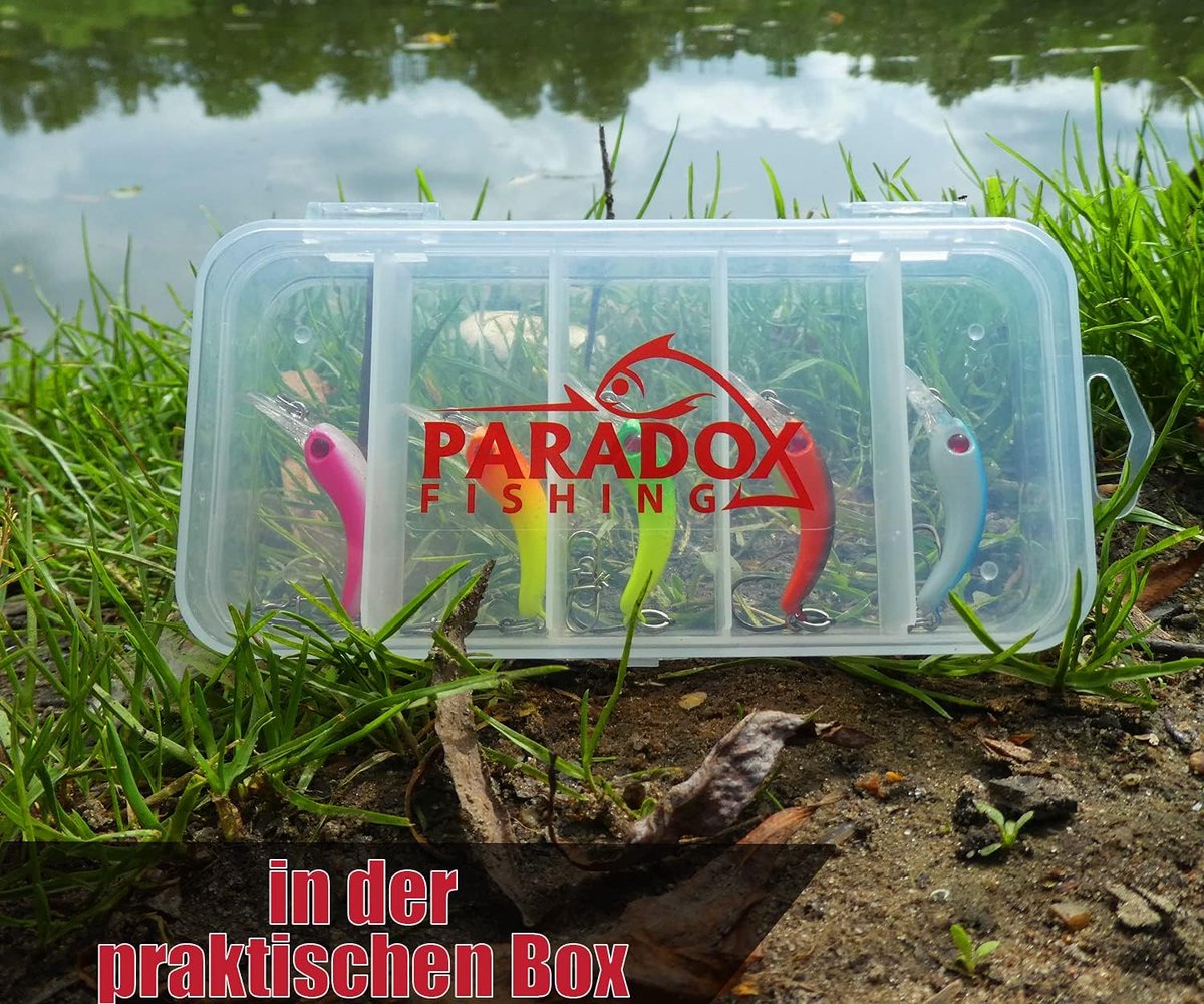 Paradox Lot de 5 cuillères à pêche 3,5 g avec boîte et 5 appâts UV pour  pêche à la Truite : : Sports et Loisirs