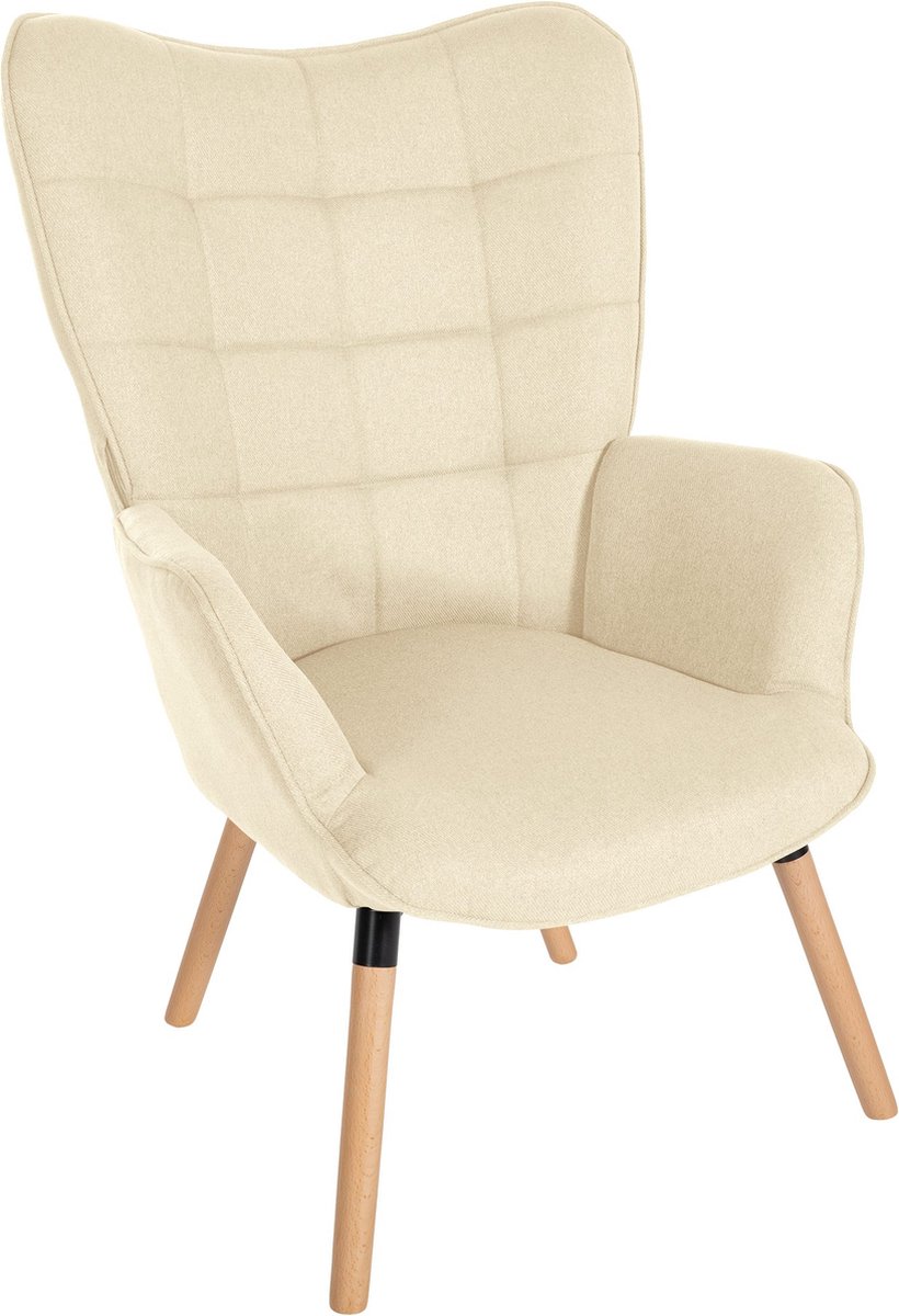 CLP Garding Fauteuil - Met armleuning - Volwassen - Stof - creme