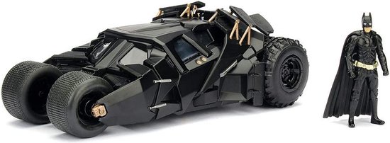 Batmobile met  Batman figuur film "The Dark Knight" 2008 1:24 Jada Toys